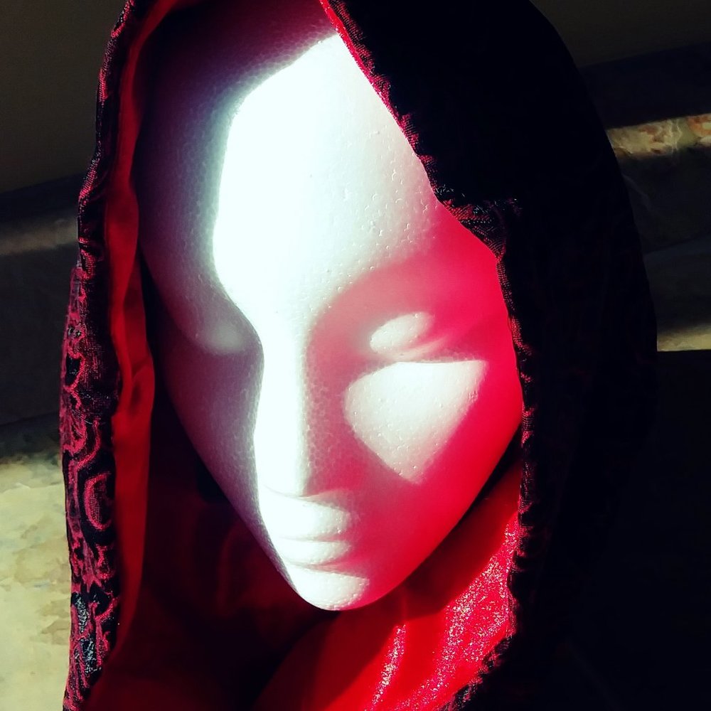 Reversible Red Velour Muff &  Stylish Face Mask